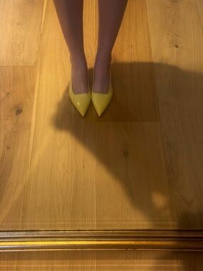 FEMME LA X REVOLVE G55 Kitten Heel in Butter Yellow